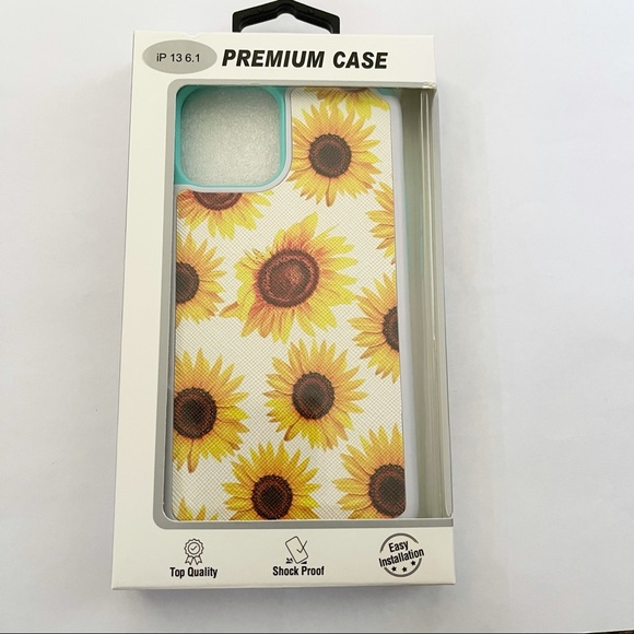 Sunflower design Apple IPhone 13 Case - Picture 3 of 3